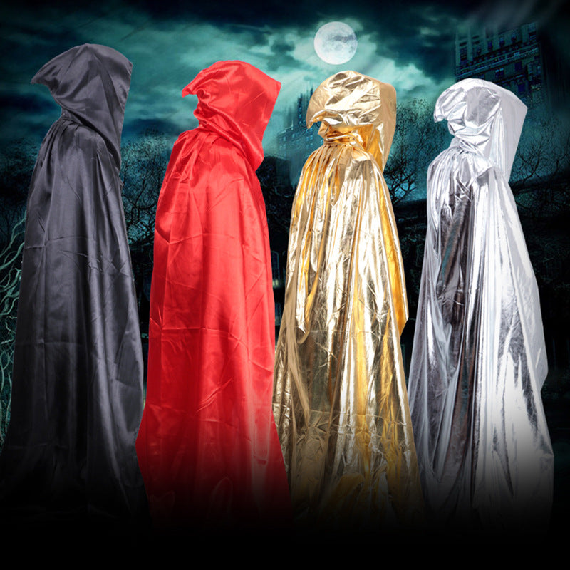 Halloween Costume Adult cosplay Death Cloak Performance Costume Black Wizard Robe Cloak Vampire