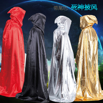Halloween Costume Adult cosplay Death Cloak Performance Costume Black Wizard Robe Cloak Vampire