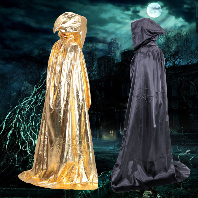 Halloween Costume Adult cosplay Death Cloak Performance Costume Black Wizard Robe Cloak Vampire