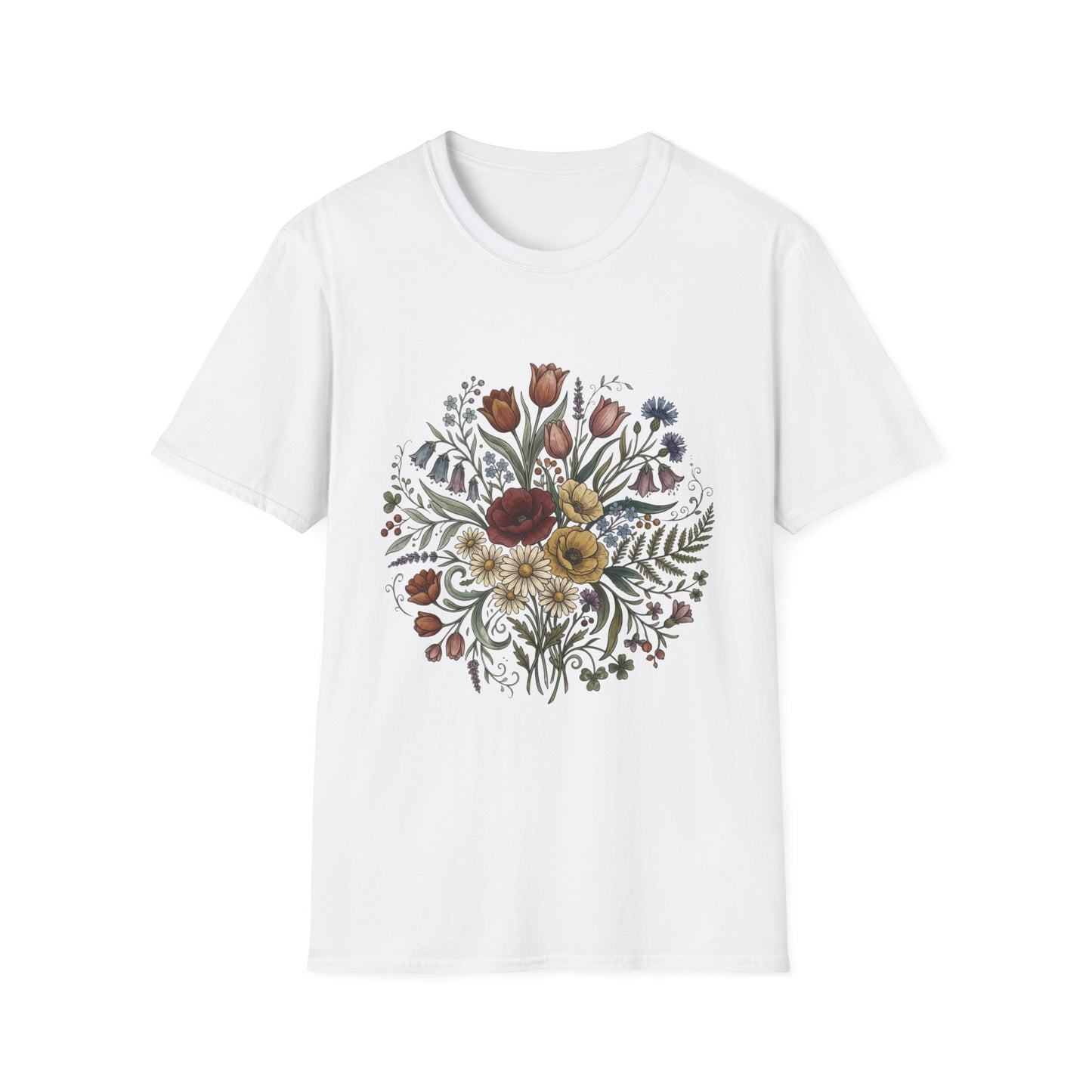 Floral Bouquet Tee — Vintage Wildflower Garden Shirt