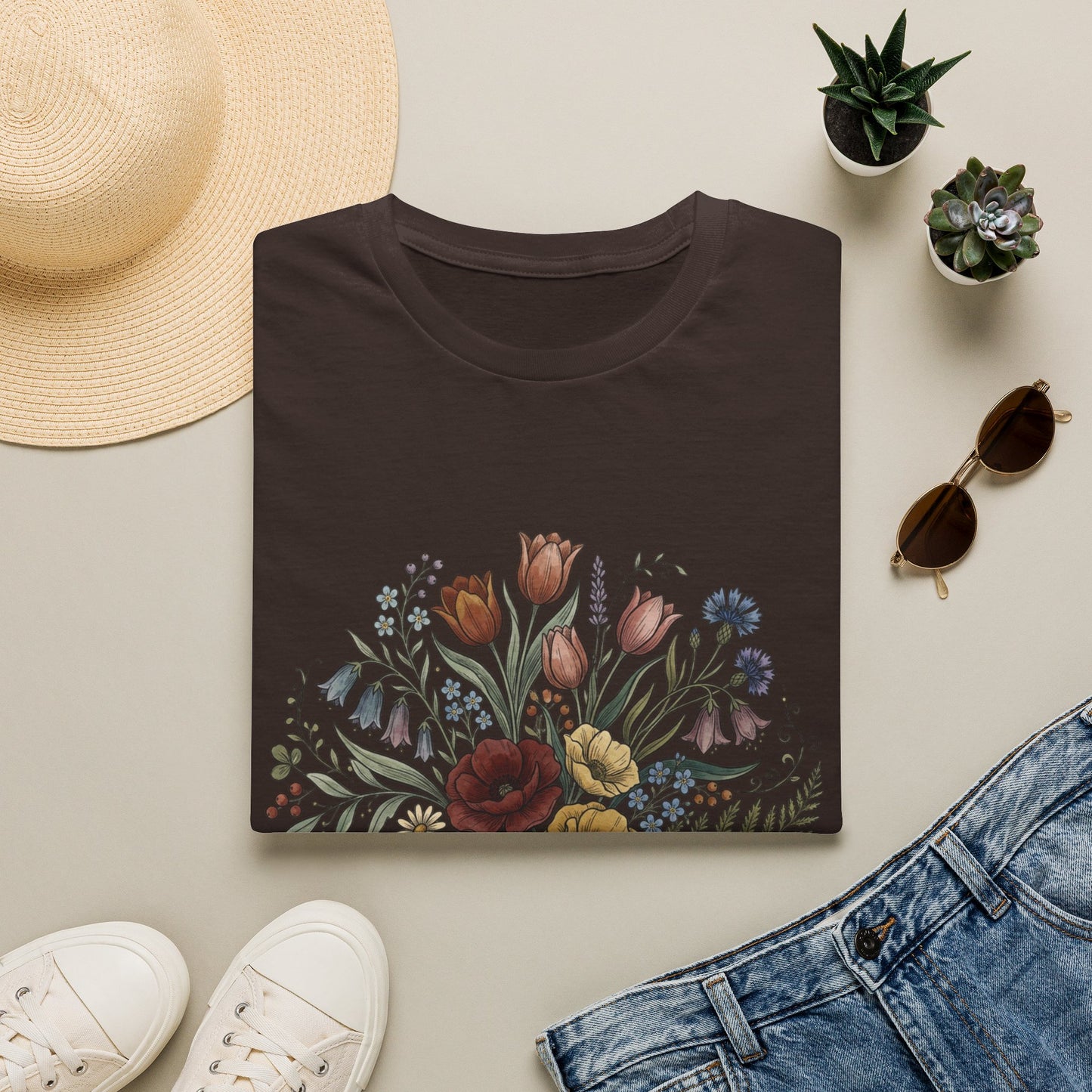 Floral Bouquet Tee — Vintage Wildflower Garden Shirt