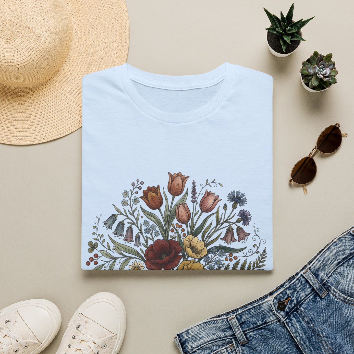 Floral Bouquet Tee — Vintage Wildflower Garden Shirt