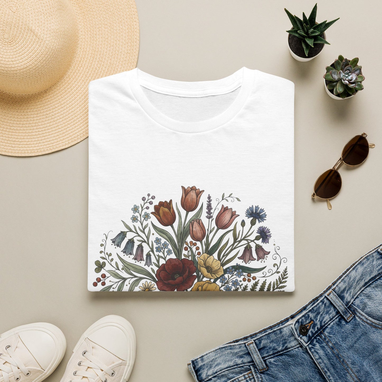 Floral Bouquet Tee — Vintage Wildflower Garden Shirt