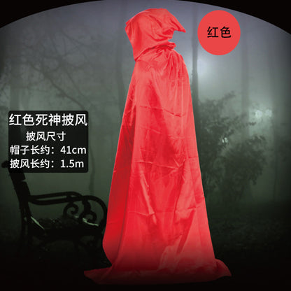 Halloween Costume Adult cosplay Death Cloak Performance Costume Black Wizard Robe Cloak Vampire