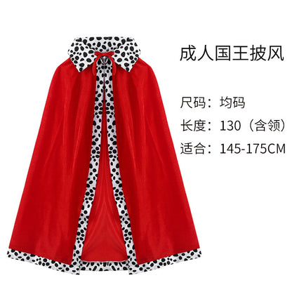 Halloween Cloak Children Adult King Party Performance Blue Fuchsia Christmas Cloak Cape Shawl