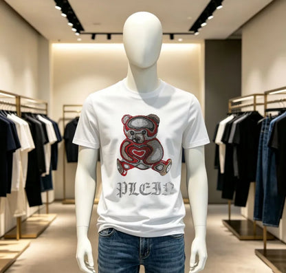 High Quality Designer Streetwear Rhinestone T-Shirt For Men New Designer Top Brand Men Tshirts