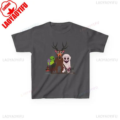 99 Nights in The Forest Inspired Deer Owl and Alien Funny Game Tee Perfect for Nature Lovers Birthday Gifts Halloween Fun Tops