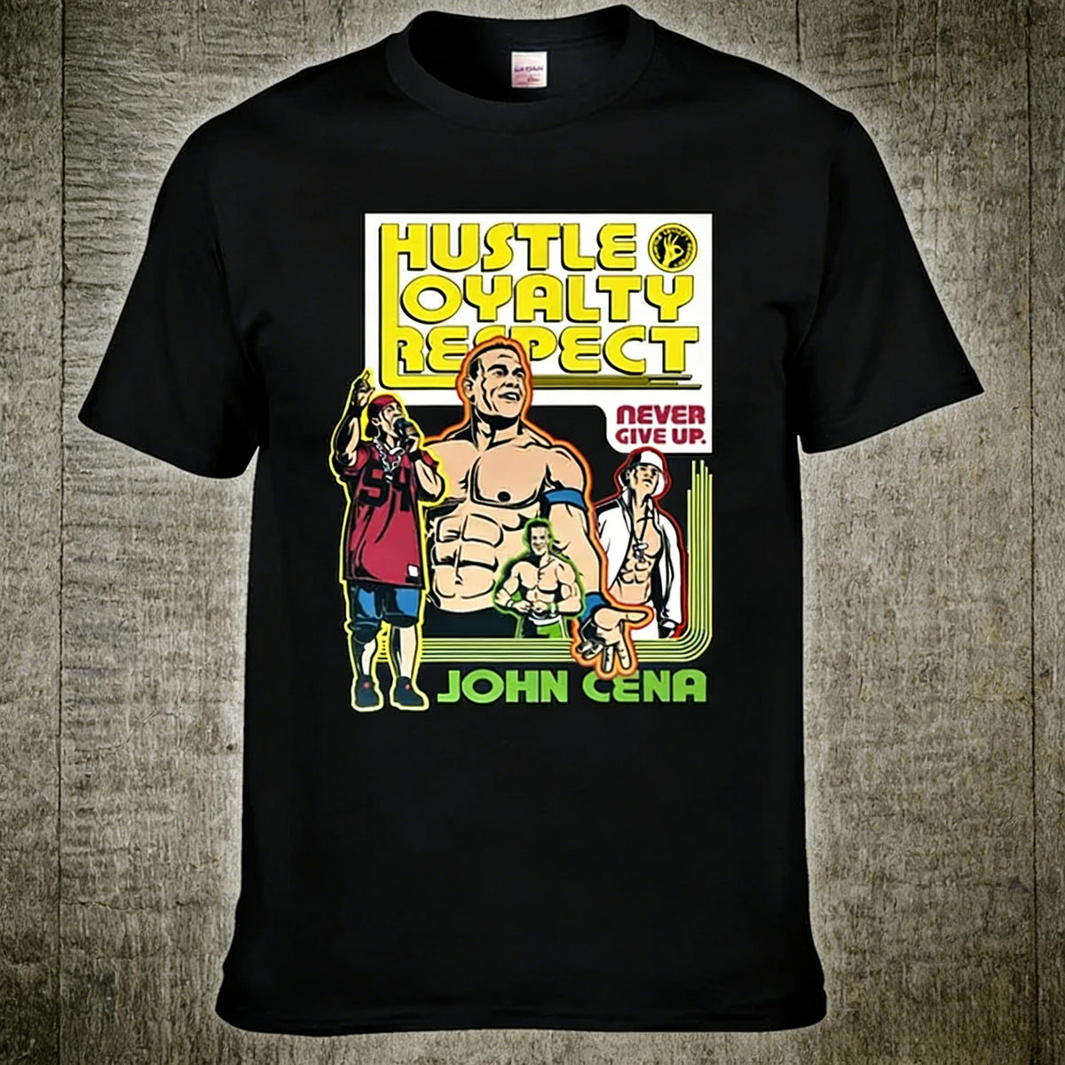 2026 Men's John Inspired Double Sided Print Oversized T-shirt Casual Cotton Short Sleeve Graphic Tee for Summer Wrestling Fans