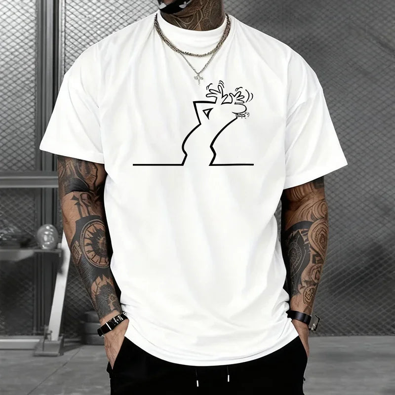 Men's Top High Quality 100% Cotton T-shirts Summer Spring Male Daily Casual Fashion Round Neck Short Sleeve Tees