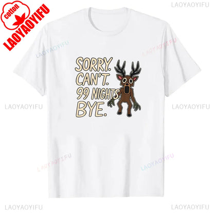 99 Nights Shirt in The Forest 8 Designs Bundle Inspired Gaming Aesthetic Run Halloween Owl in The Forest Kids Meme Men's T-Shirt