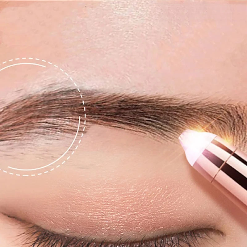 1/2/3pcs Rechargeable Mini Painless Electric Eyebrow Trimmer Facial Hair Removal Shaver Epilator Pen Kit For Women