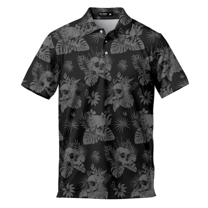 Polo Skull Hawaiian Shirts For Men Skeleton Mens Golf Polo Shirts Short Sleeve 2025 Golf Shirts Horror Zombie Halloween Tops