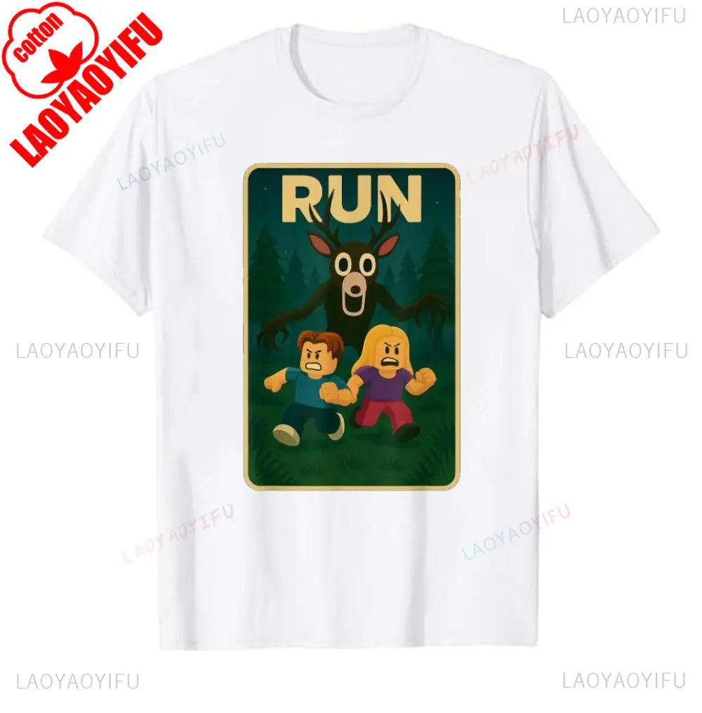 99 Nights Shirt in The Forest 8 Designs Bundle Inspired Gaming Aesthetic Run Halloween Owl in The Forest Kids Meme Men's T-Shirt