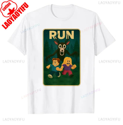 99 Nights Shirt in The Forest 8 Designs Bundle Inspired Gaming Aesthetic Run Halloween Owl in The Forest Kids Meme Men's T-Shirt