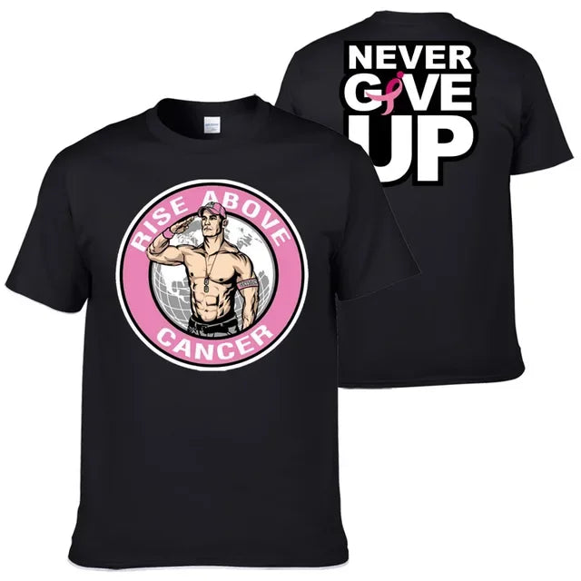 2026 Men's John Inspired Double Sided Print Oversized T-shirt Casual Cotton Short Sleeve Graphic Tee for Summer Wrestling Fans