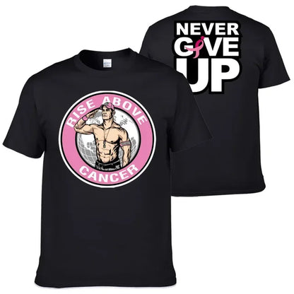 2026 Men's John Inspired Double Sided Print Oversized T-shirt Casual Cotton Short Sleeve Graphic Tee for Summer Wrestling Fans
